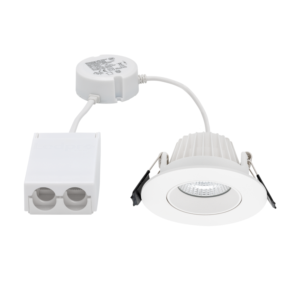 Icarus LED downlight med driver, hvit