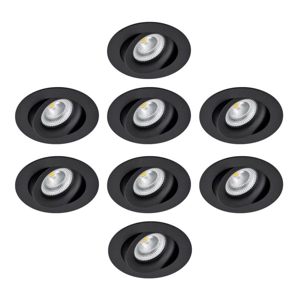 8 pakning med downlights