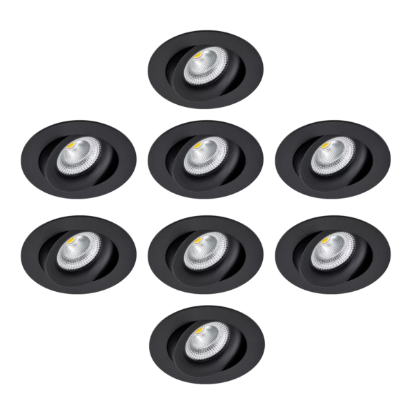 8 pakning med downlights