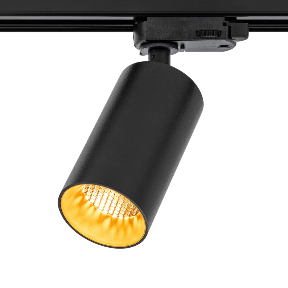 Sort LED spotlight for skinne