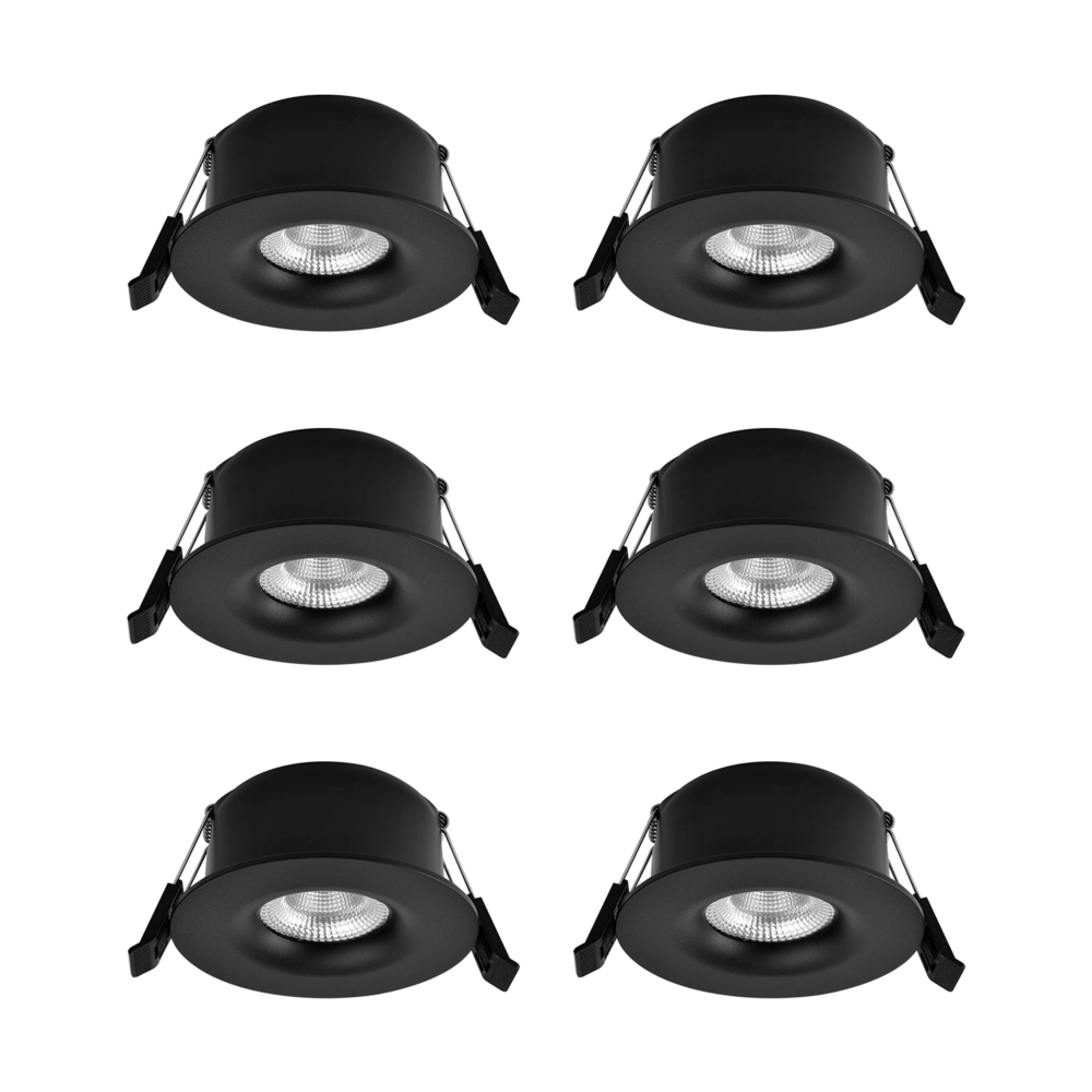 Downlights sort 6-pack