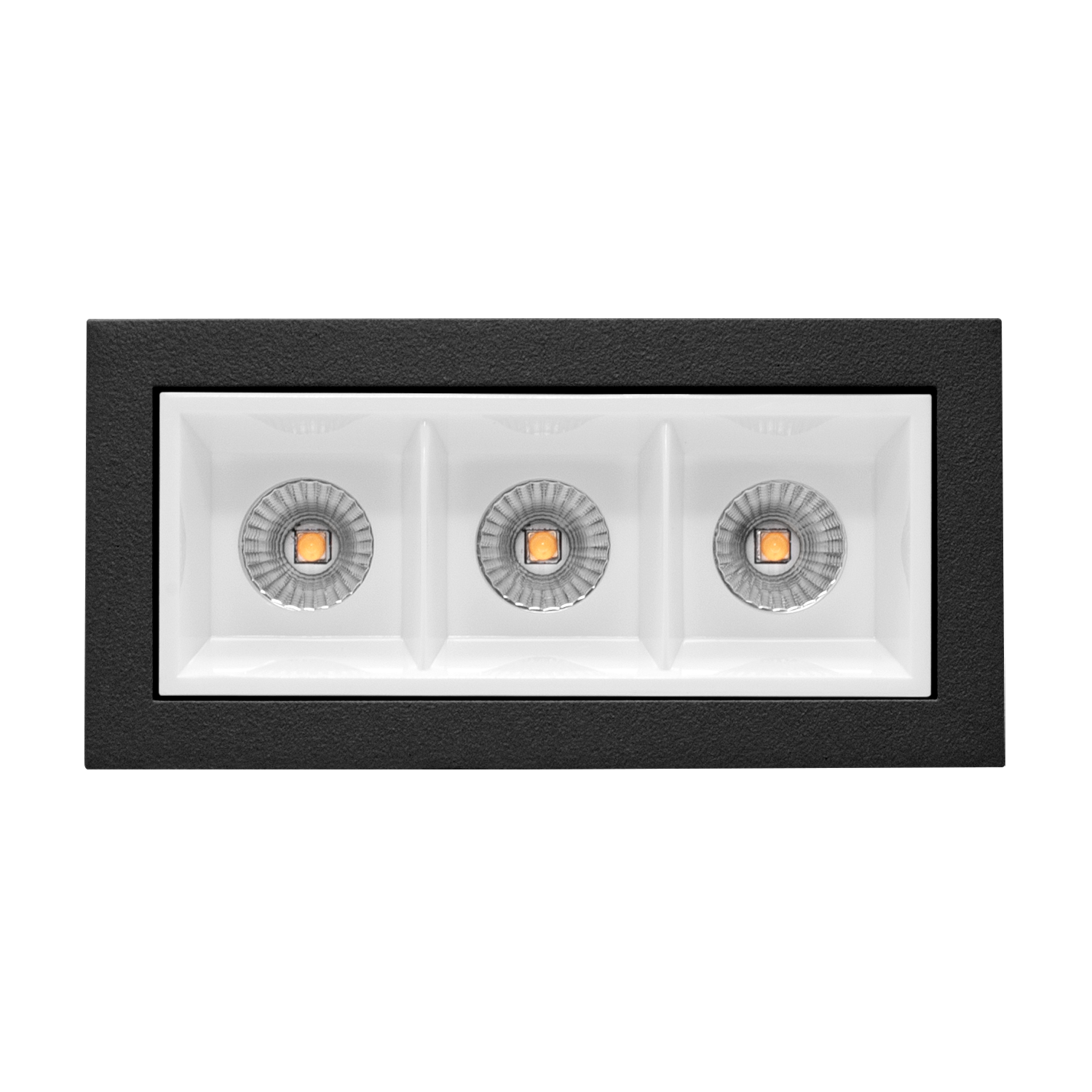 Cold 3 rektangulær downlight, hvit/sort - Bilde 4