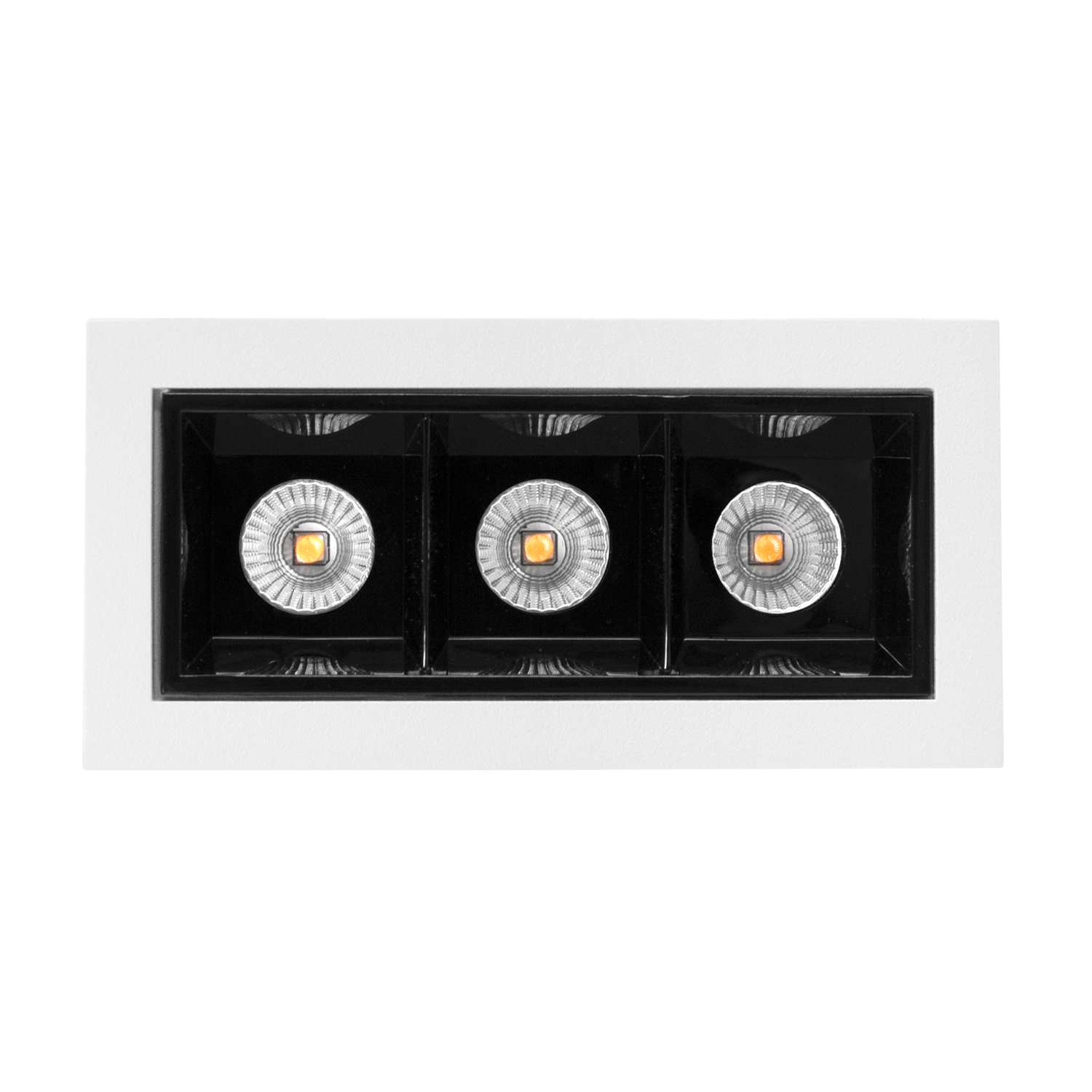 Cold 3 rektangulær downlight, hvit/sort - Bilde 3