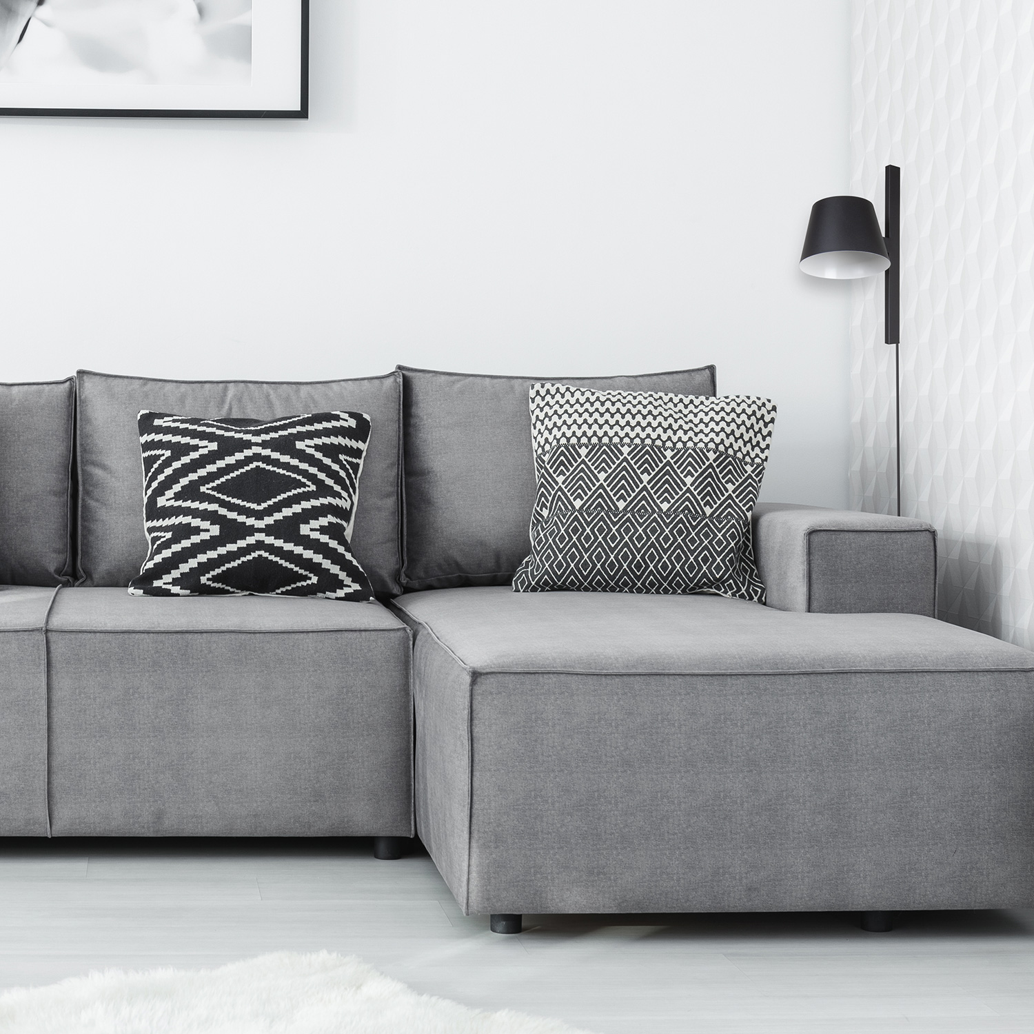 Polus vegglampe, sort