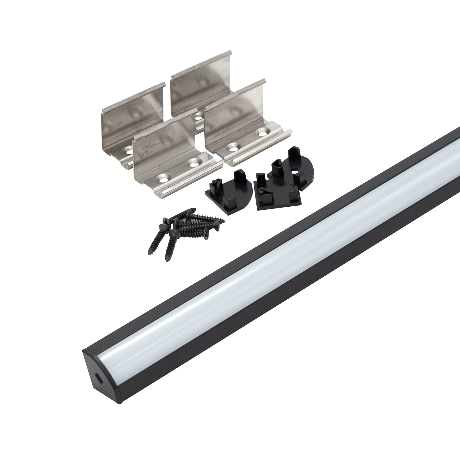 Aluminiumsprofil 18,5x18,5mm,
sort - Bilde 2