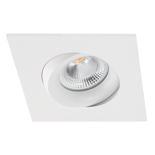 Tigrus 360° roterbar downlight IP44 IsoSafe, hvit/sort