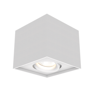Hvit utenpåliggende downlight
