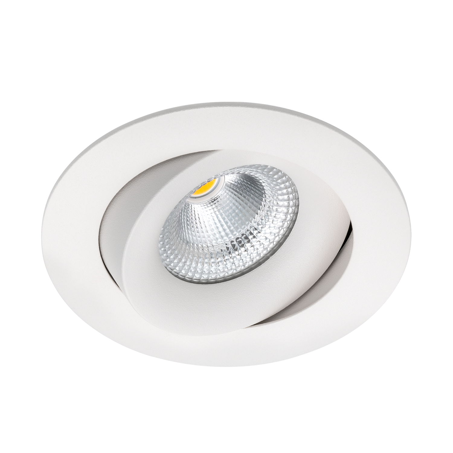 Tigrus tiltbar downlight IsoSafe IP44, hvit/sort