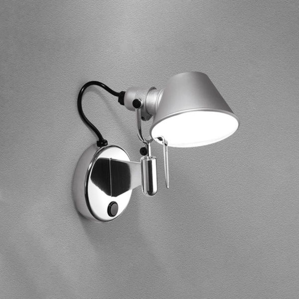 Tolomeo Faretto vegglampe (med bryter), sølv