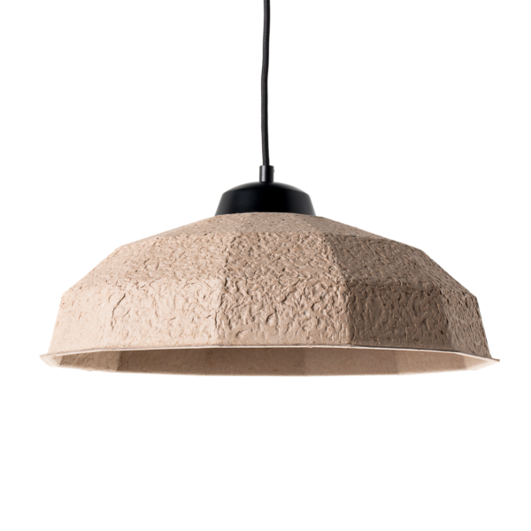 Redivi taklampe i resirkulert papp, naturfarget