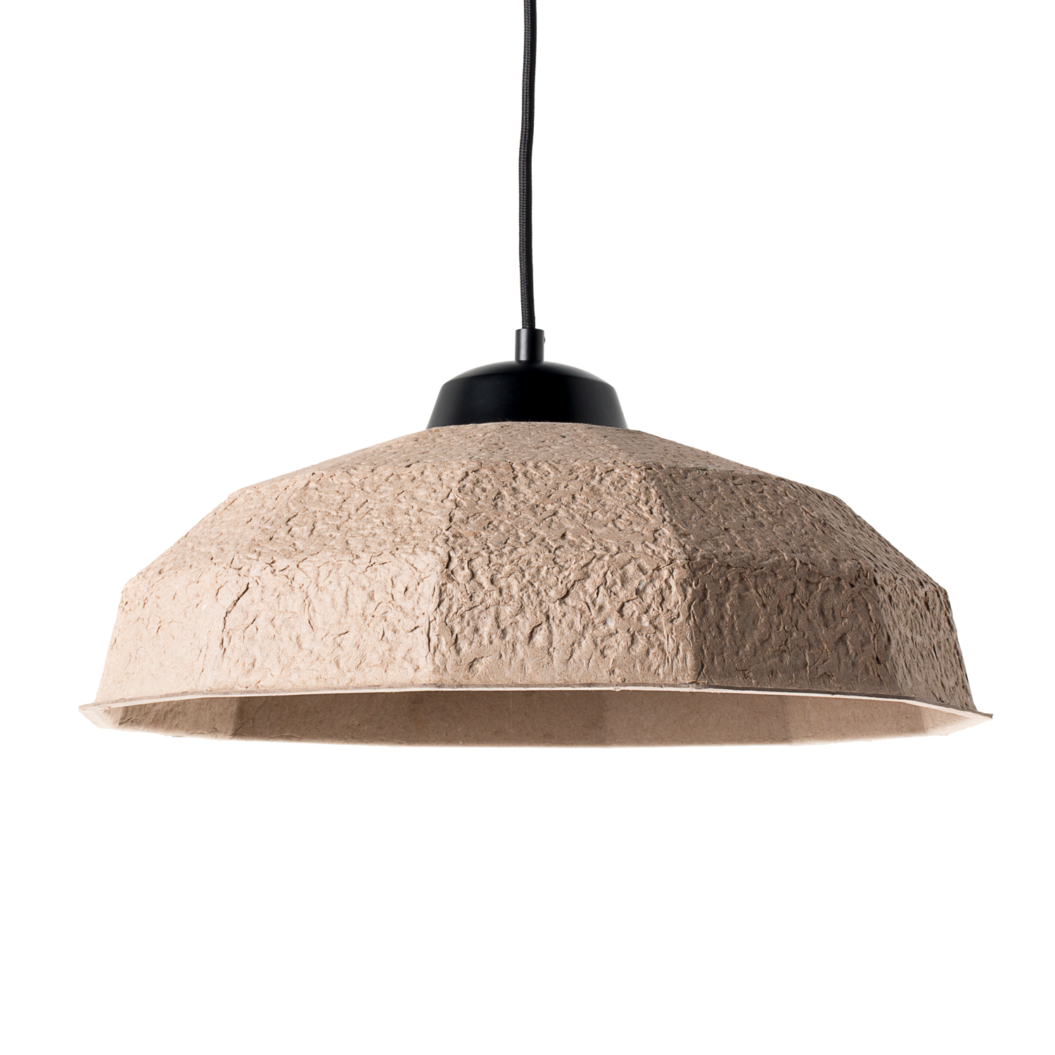 Redivi taklampe i resirkulert papp, naturfarget