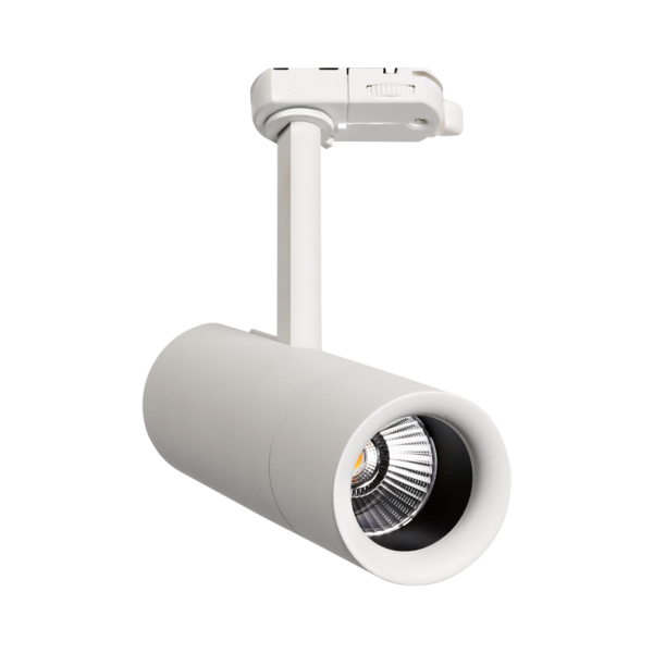 Cylinder LED skinnespot, hvit/sort