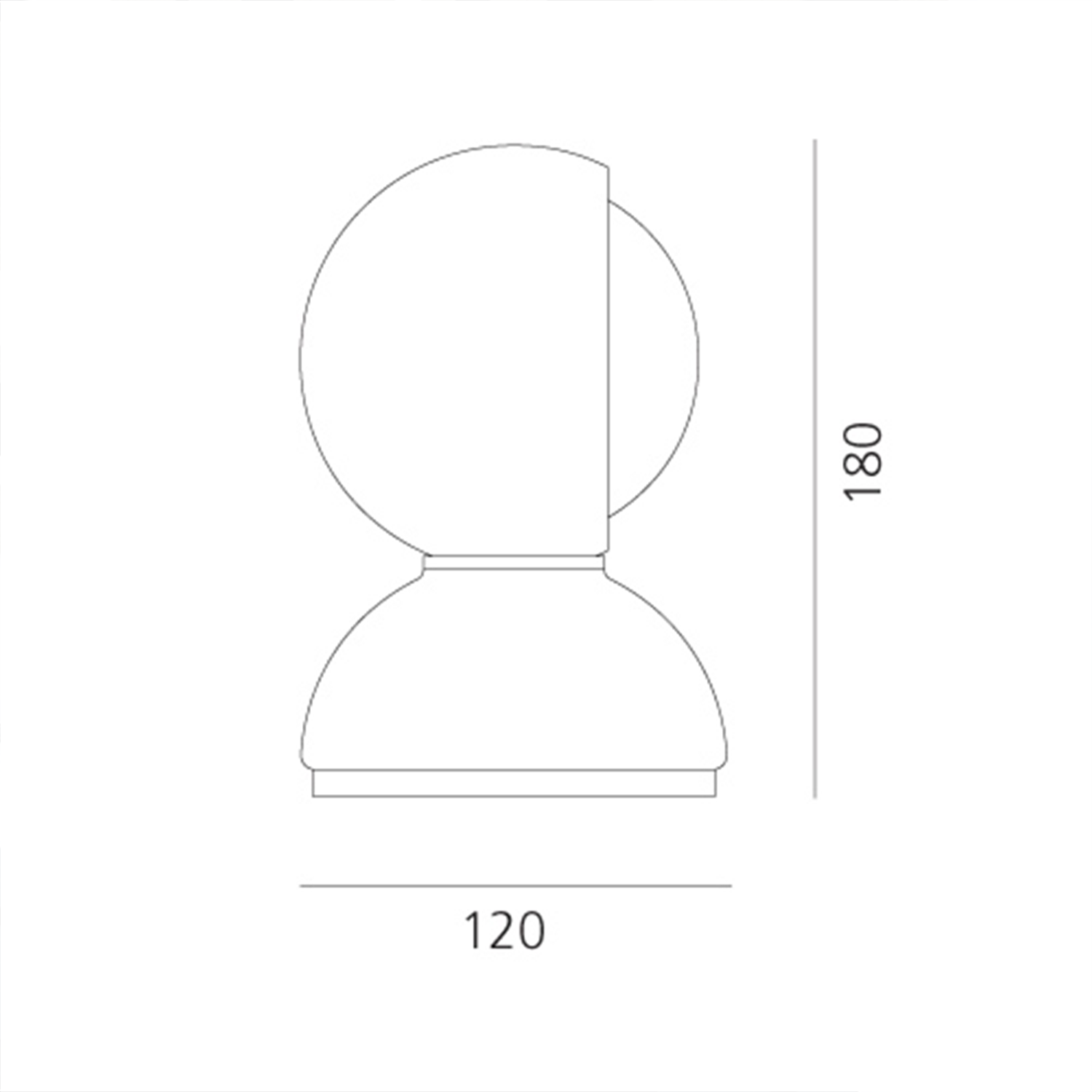 Artemide Eclisse bordlampe, oransje - Bilde 3