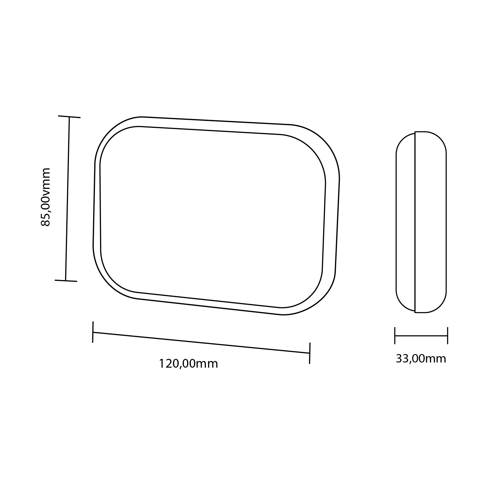 Emkit LED vegglampe, chrome - Bilde 3