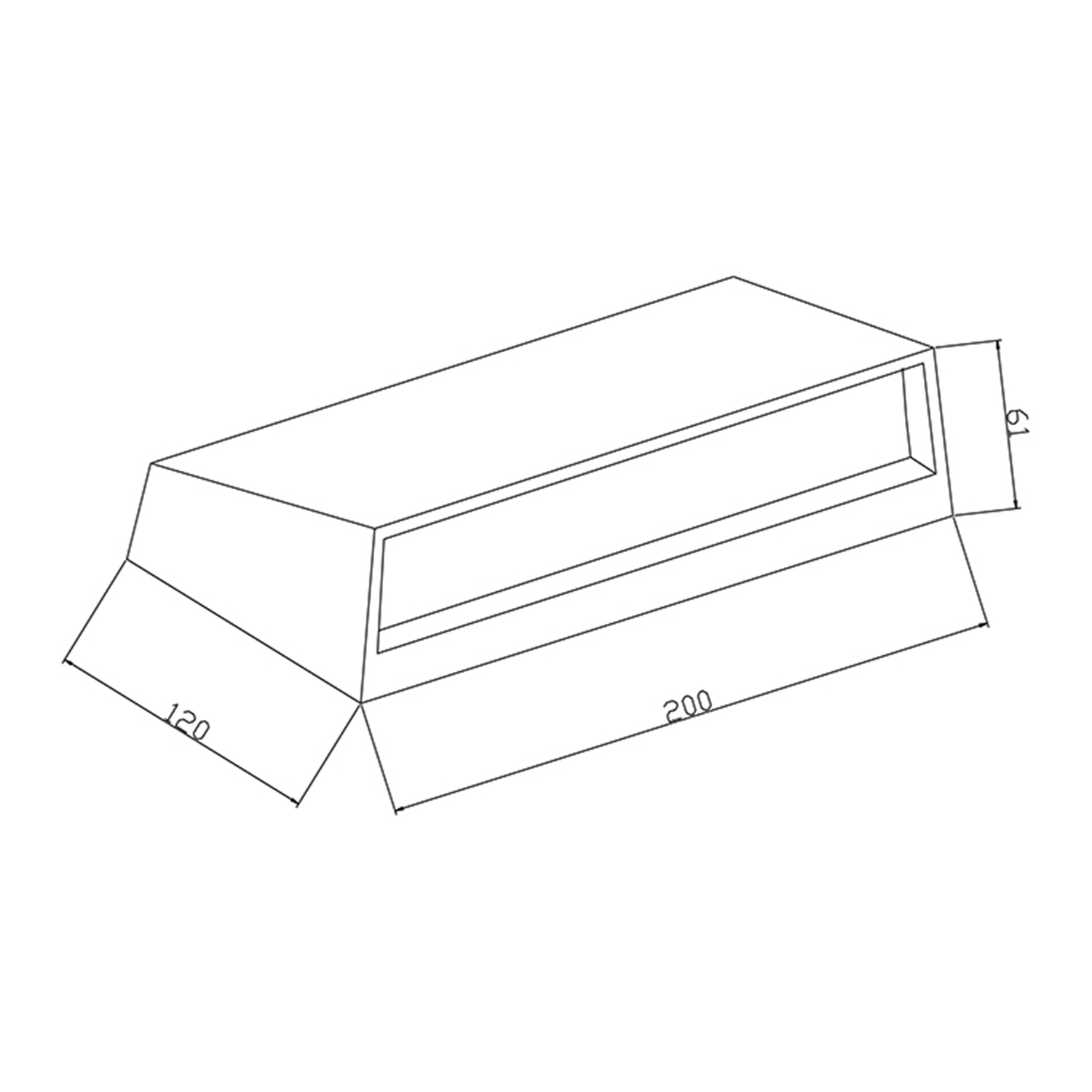 Caro vegglampe utendørs, sort - Bilde 2