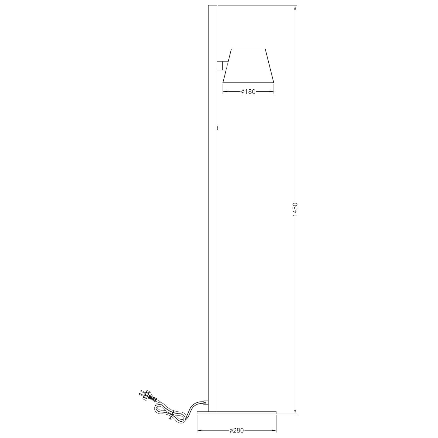Polus gulvlampe 145cm, sort - Bilde 6