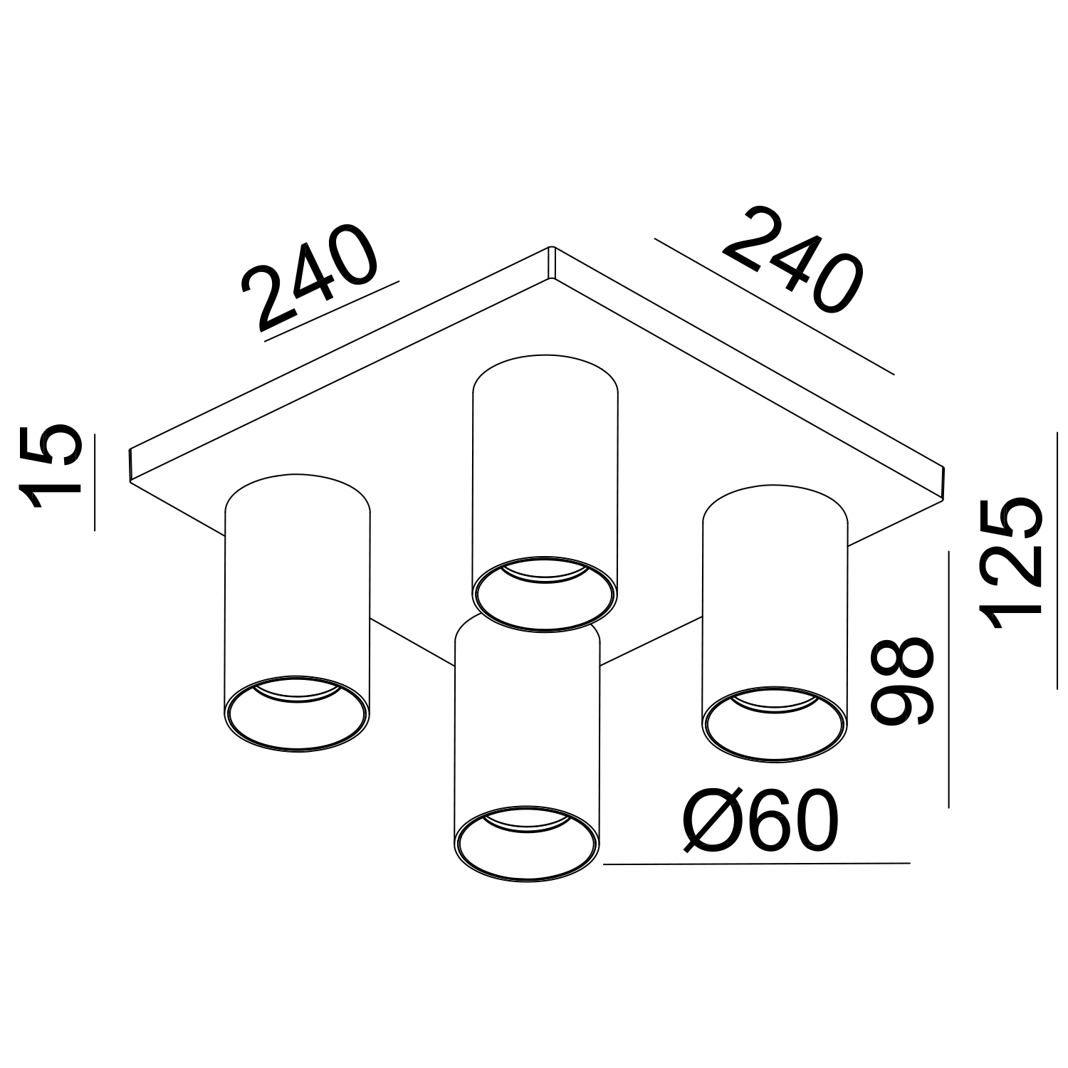 Tania S4 takspot, sort - Bilde 4