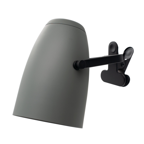 Agent klemmelampe E27, grågrønn