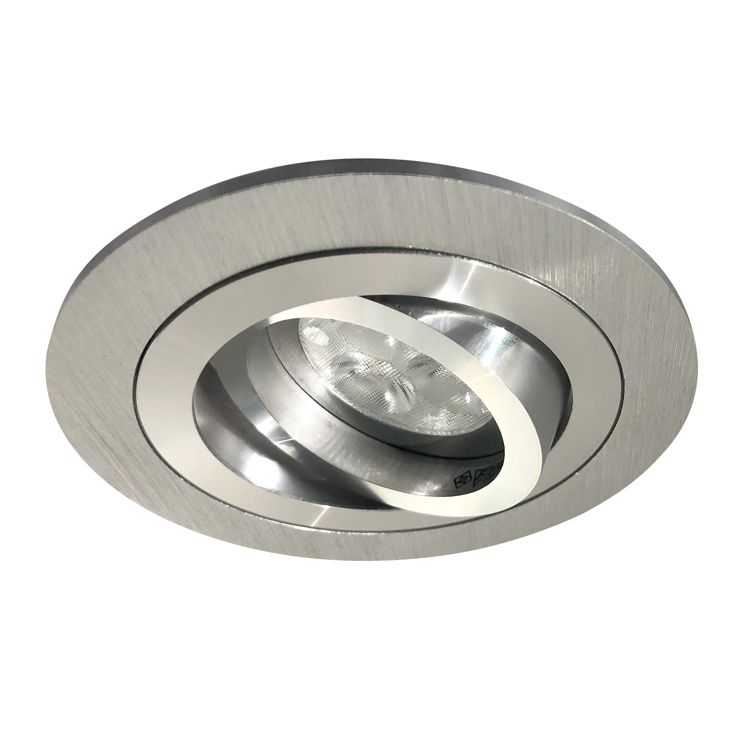 Downlight GU10 justerbar, børstet aluminium