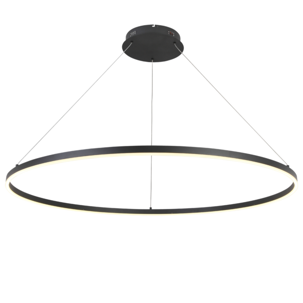 Halo LED ringlampe, sort