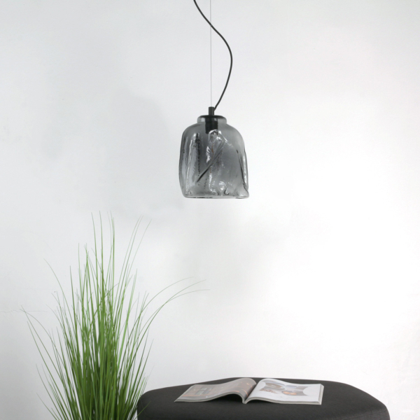 Istopio M takpendel, røkt glass