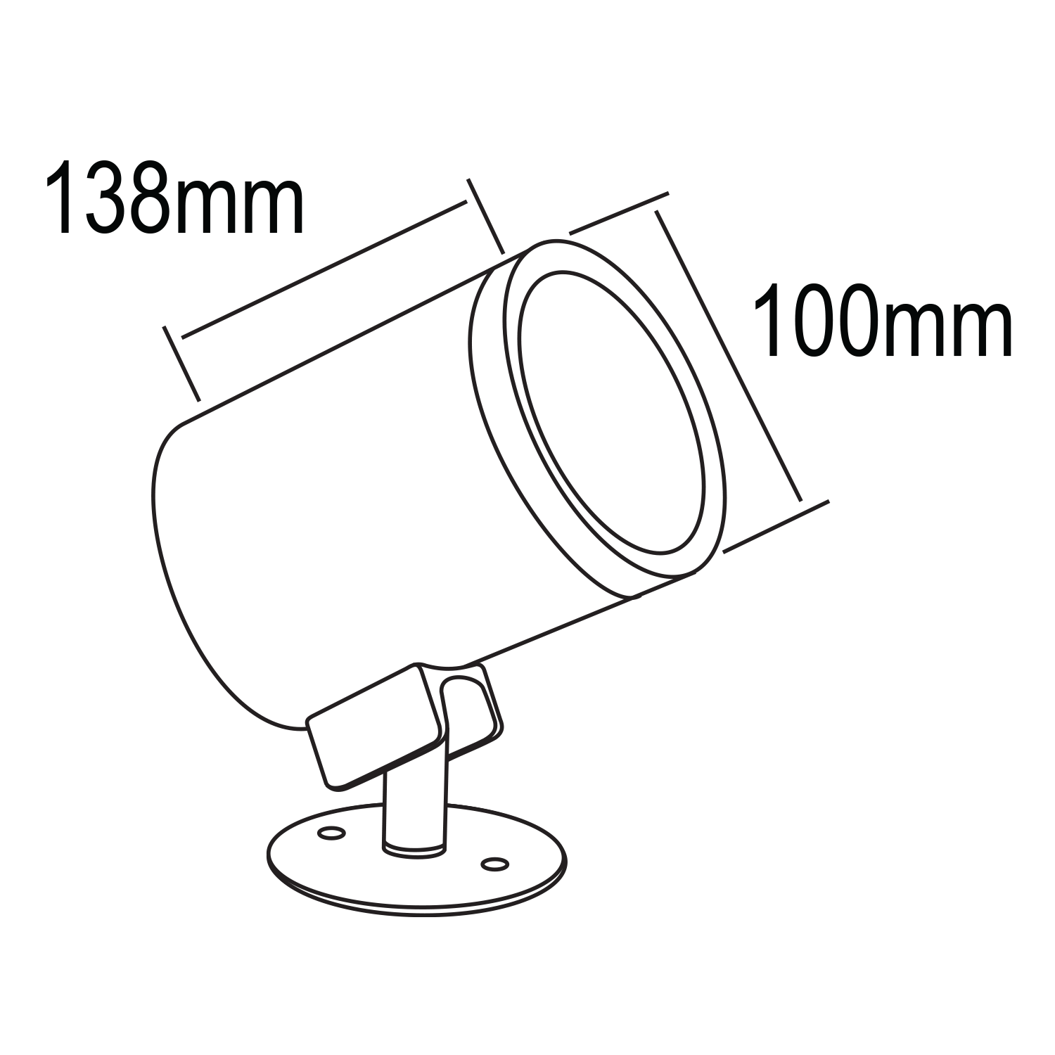 Moby bakkespot LED, antrasitt - Bilde 2