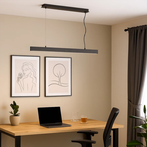 Office Slim LED kontorarmatur, sort