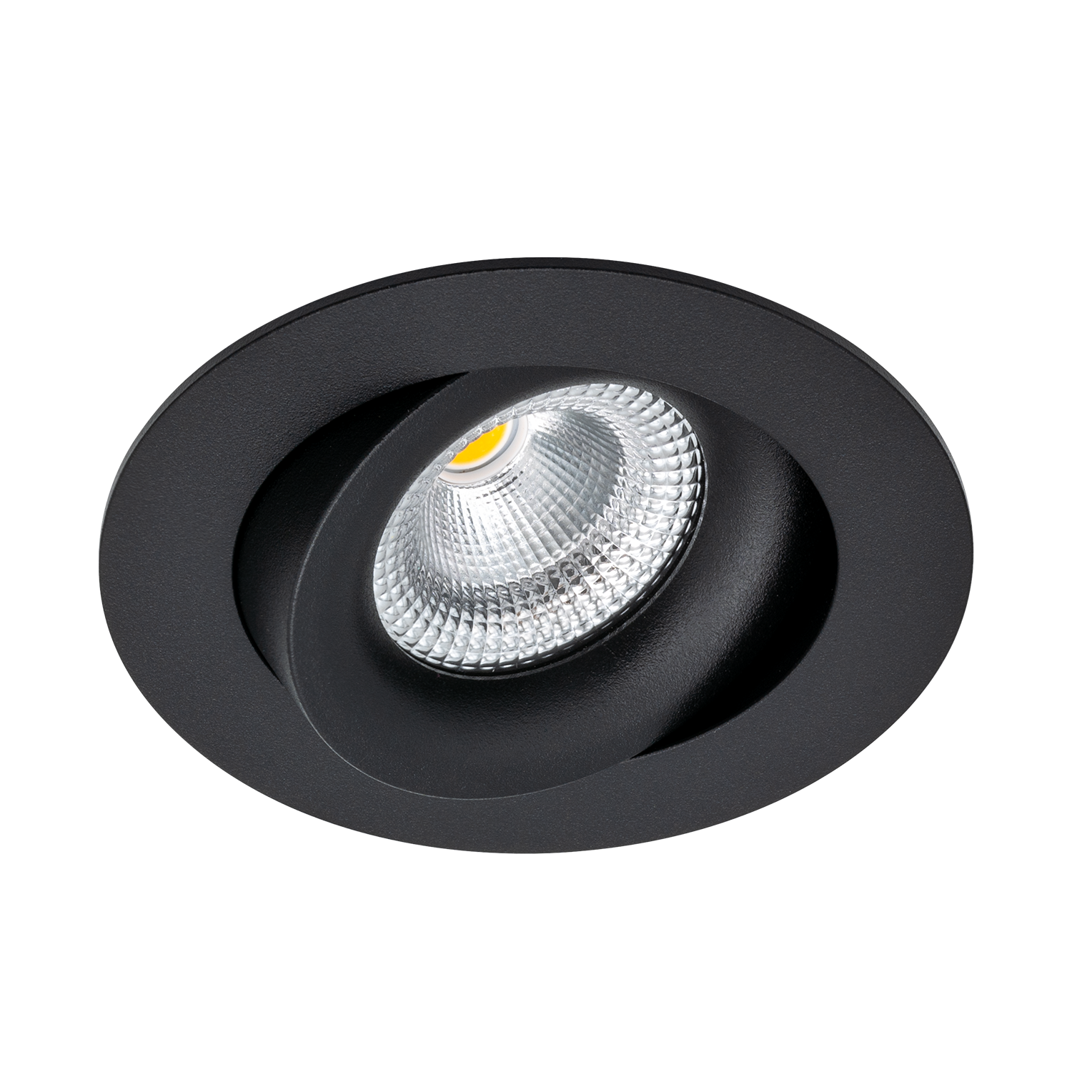 Tigrus tiltbar downlight IsoSafe IP44, sort