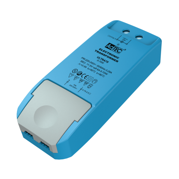 ULTRA70 LED driver 12Vac 0-70W Halogen/0-50W LED max 6 LED fasekutt