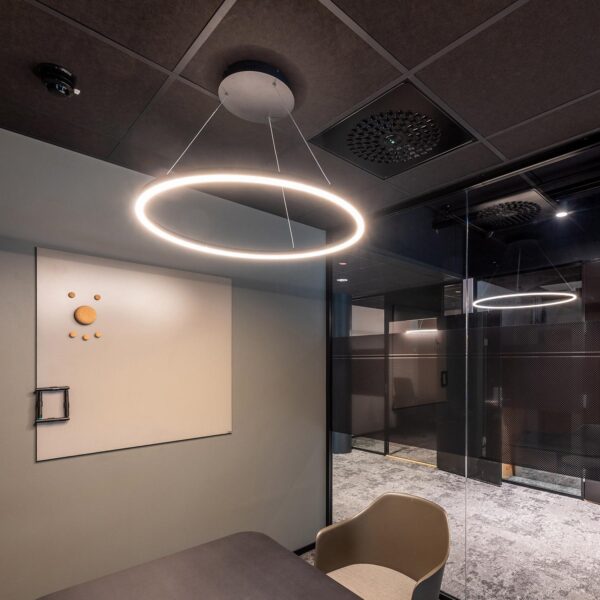 Halo LED ringlampe, sort