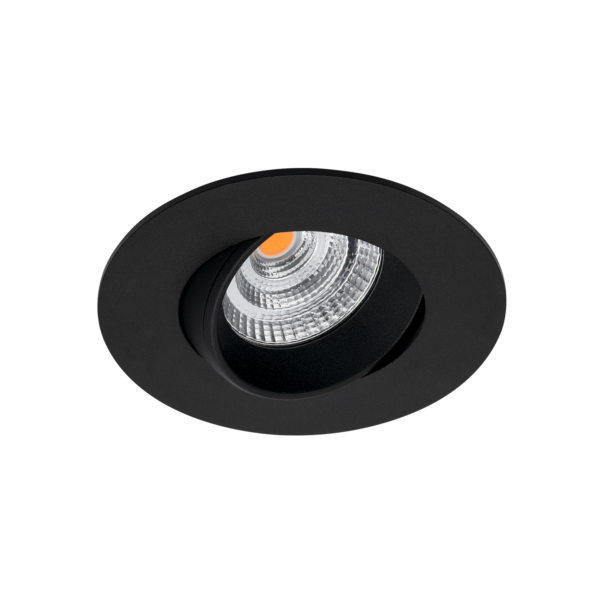 Icarus tiltbar downlight 7W IsoSafe, sort