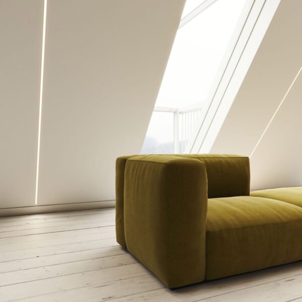Profile Type U recessed ALU 2,02m inc/end caps
