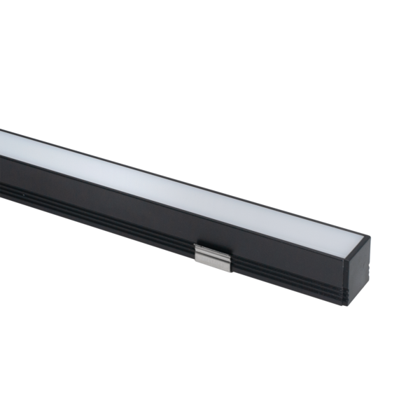 Aluminiumsprofil 18,5x20mm, 
sort