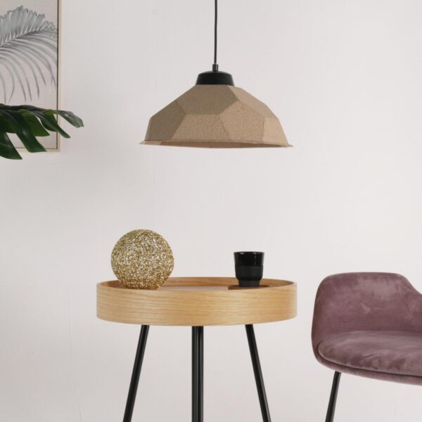 Rdivi taklampe i resirkulert papp, naturfarget
