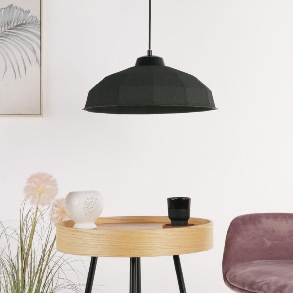 Redivi taklampe i resirkulert papp, sort/oliven