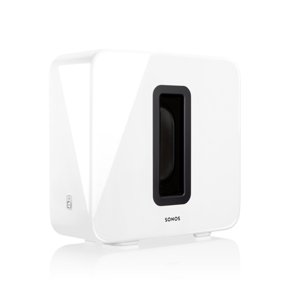 Sonos Subwoofer (Gen. 3), trådløs sub, Wi-Fi, hvit