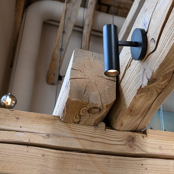 Tania Slim LED takspot, sort/hvit