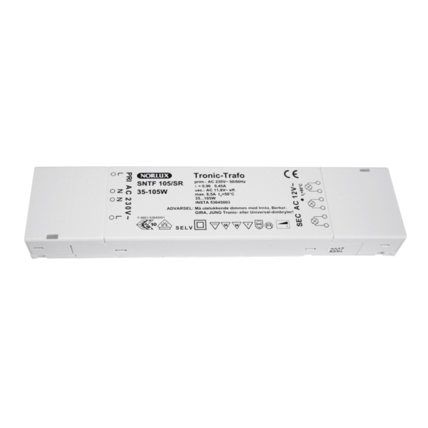 Halogen transformator 35-105W 3x12Vac Dim Slim