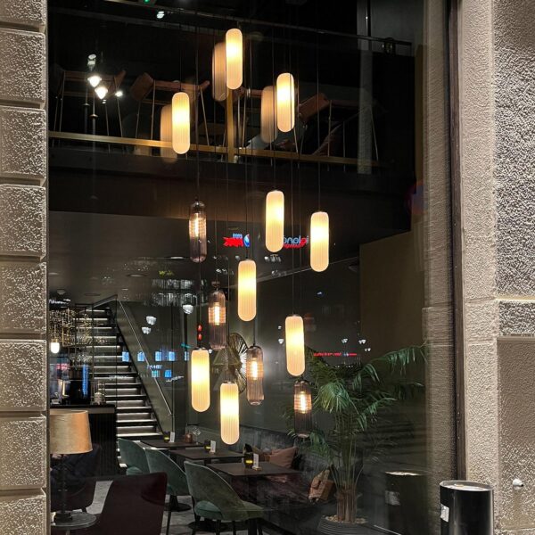 Tubus takpendel, opal glass