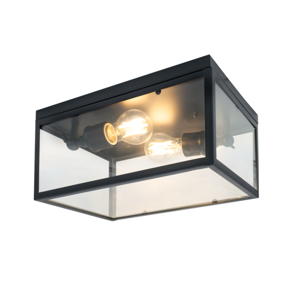 Vintage taklampe, sort
