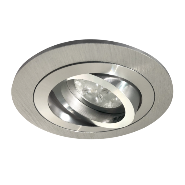 Downlight GU10 justerbar, børstet aluminium